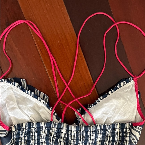 Hollister Blue and White Striped Kids Casual Dress - Picture 4 of 5